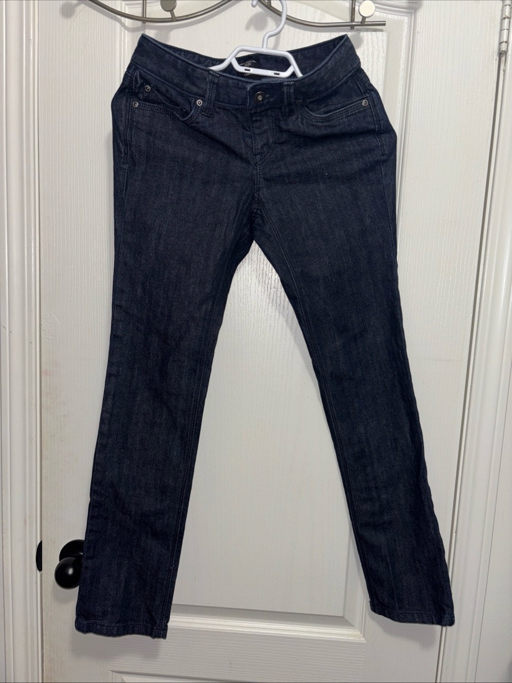 Ann Taylor Women's Straight-Leg Jeans in Dark Blue